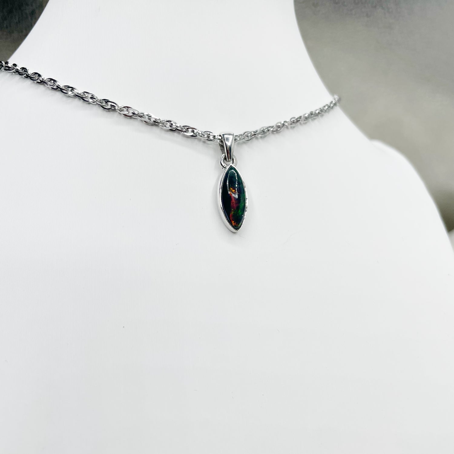 Ciondolo Opale Nero Chalama - Argento 925