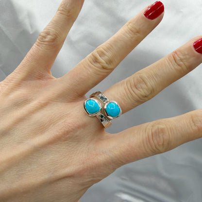 Anello Turchese Naturale - Argento 925