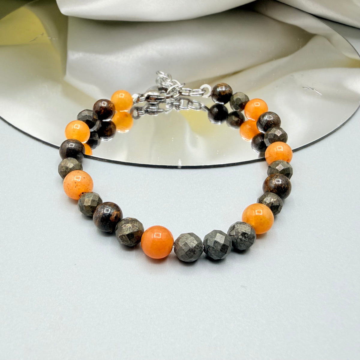 Bracciale Prosperity - Pirite, Avventurina, Bronzite