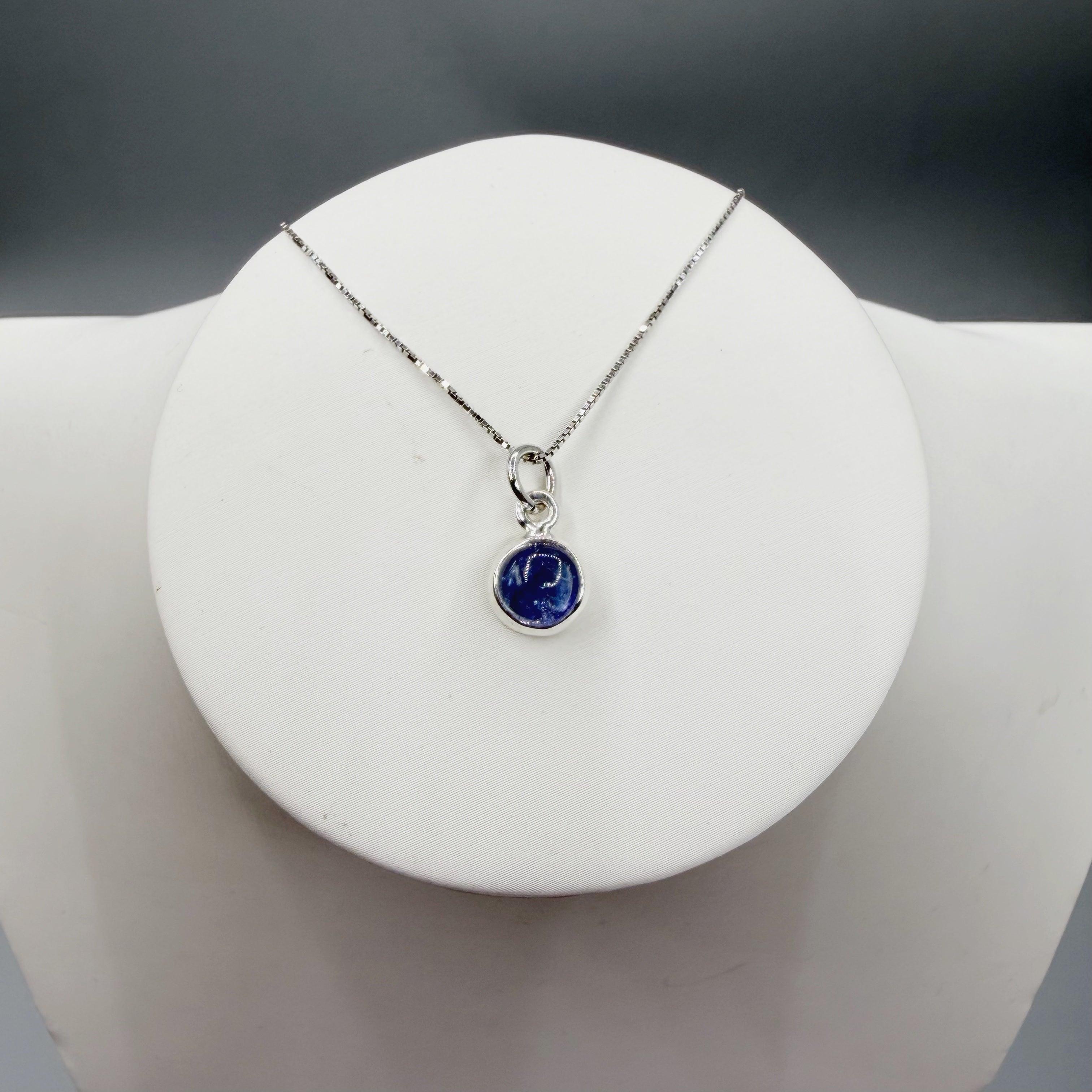 Ciondolo Punto Luce Tanzanite Argento 925 - Tondo LISCIO