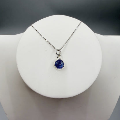 Ciondolo Punto Luce Tanzanite Argento 925 - Tondo LISCIO