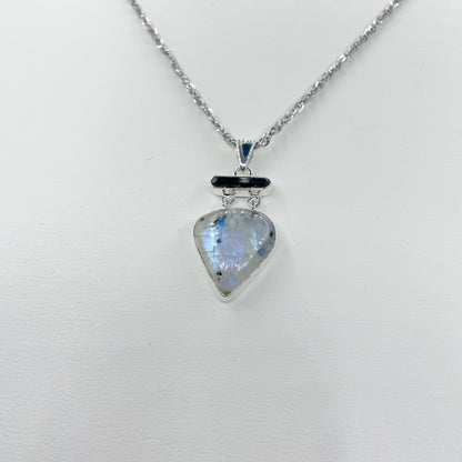 Ciondolo Labradorite e Tormalina Lady - Argento 925