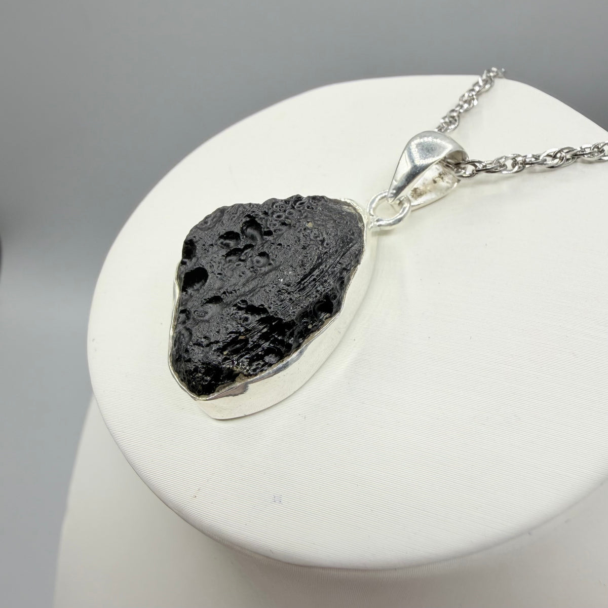 Ciondolo Tektite e Argento 925