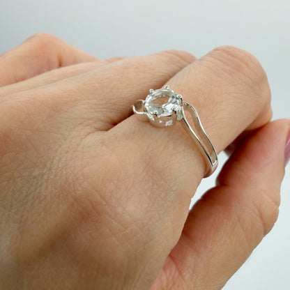 Anello Prasiolite | Argento 925 - NON REGOLABILE
