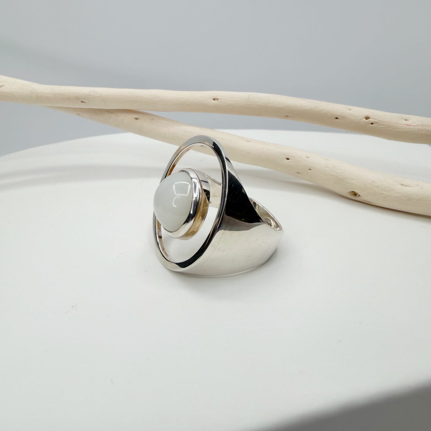 Anello Essential Pietra di Luna e Argento 925