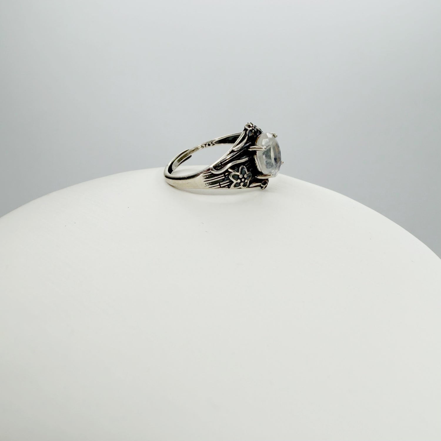 Anello Labradorite Bianca - Argento 925