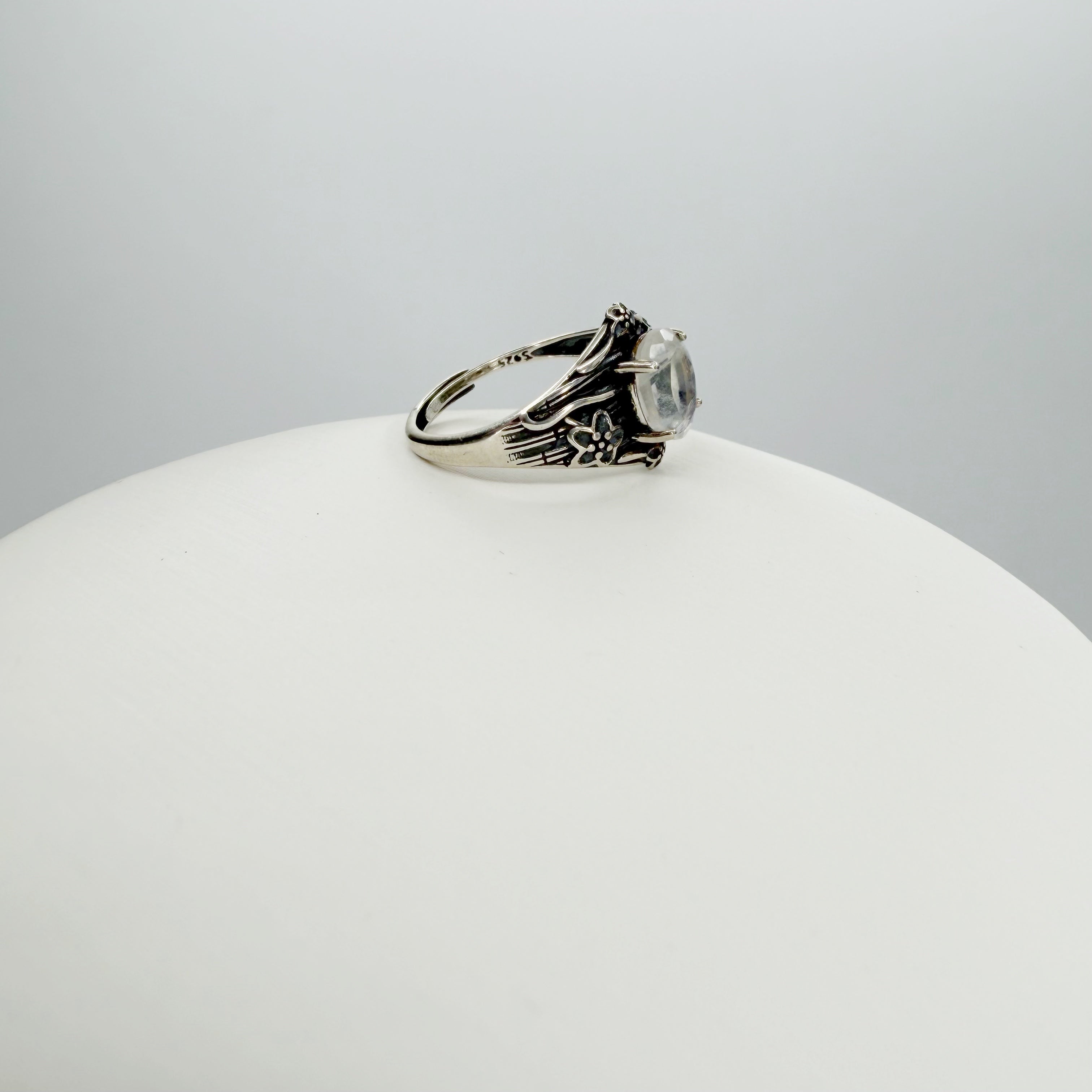 Anello Labradorite Bianca - Argento 925