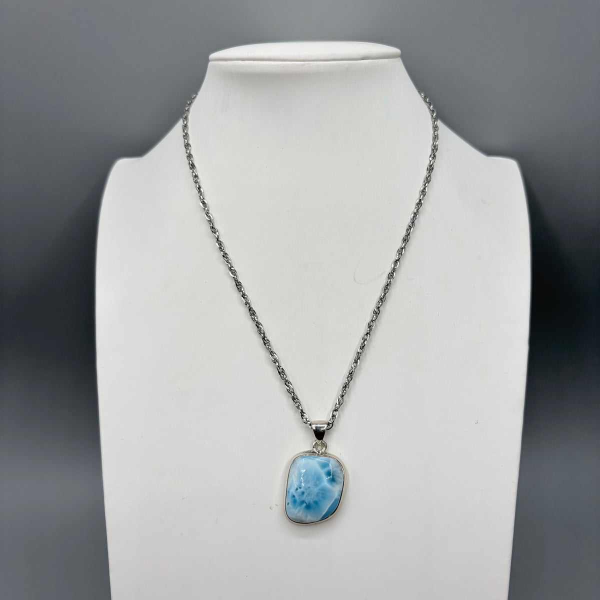 Ciondolo Larimar Argento 925 - Irregolare