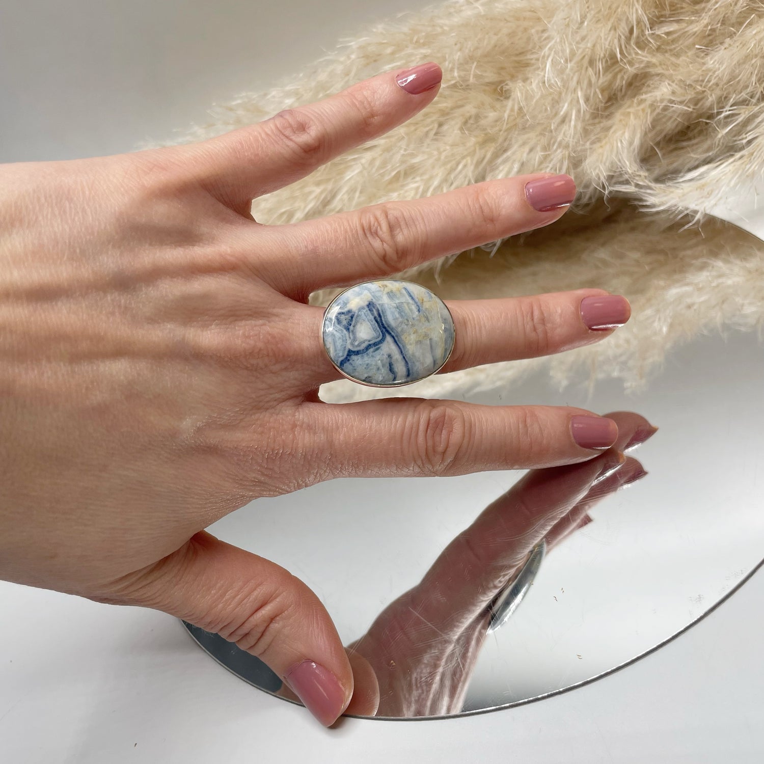 Anello Sheelite e Argento 925 - Ovale