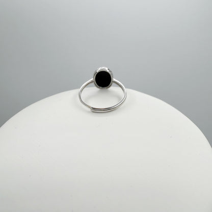 Anello Ossidiana  e Argento 925