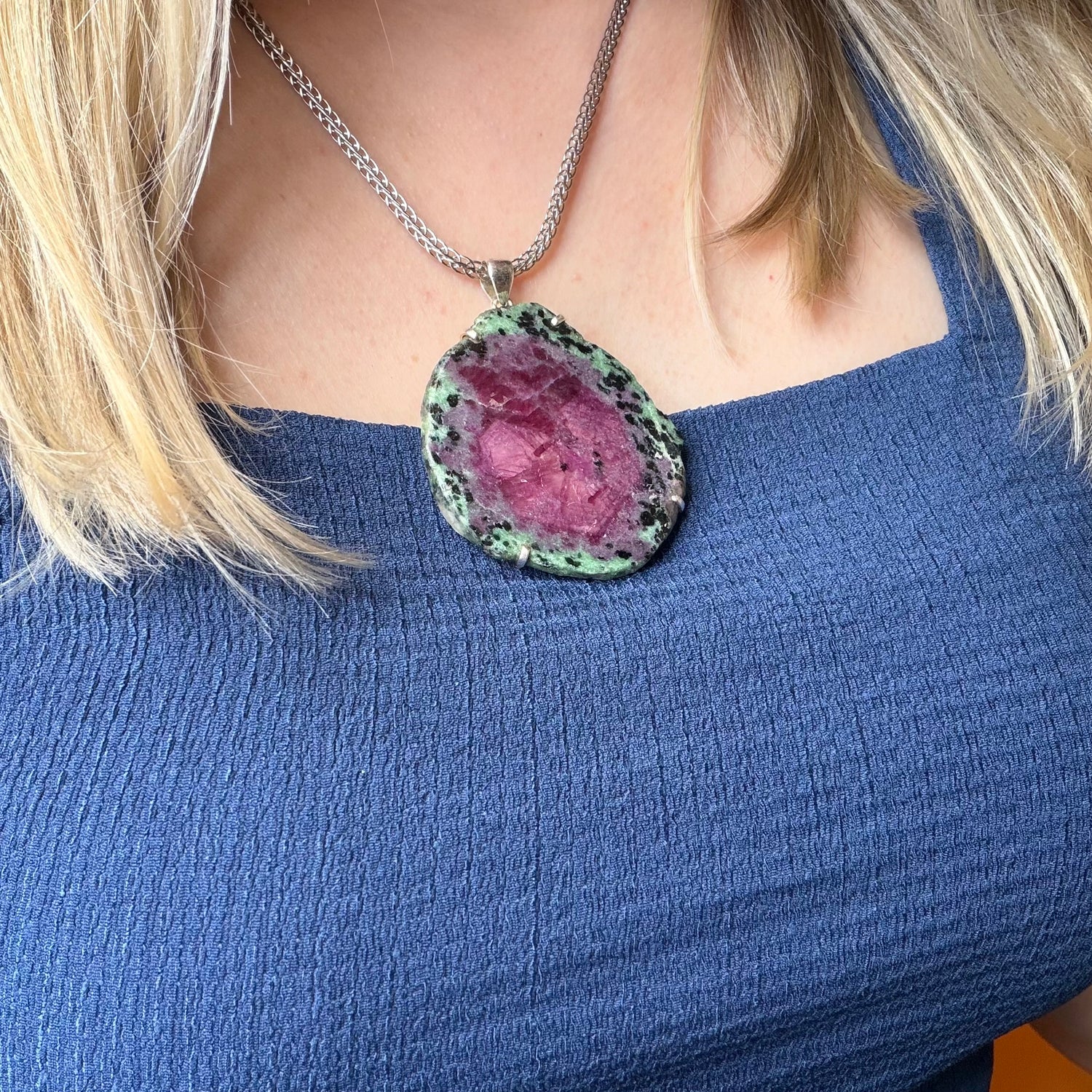 Ciondolo Rubyzoisite - Argento 925