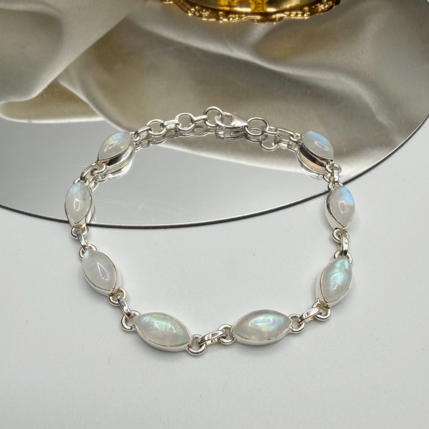 Bracciale Labradorite Bianca e Argento 925
