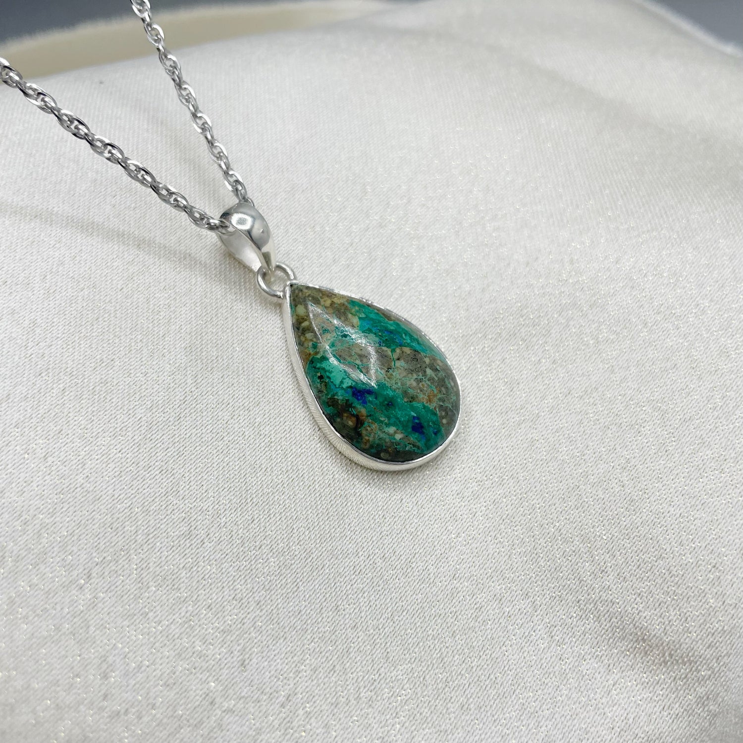 Ciondolo Malachite e Azzurrite - Argento 925