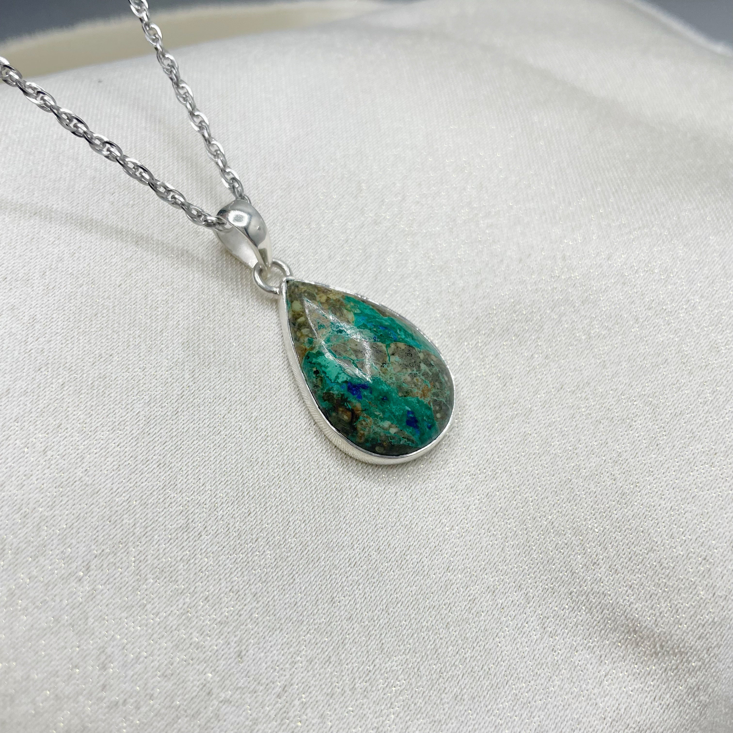 Ciondolo Malachite e Azzurrite - Argento 925