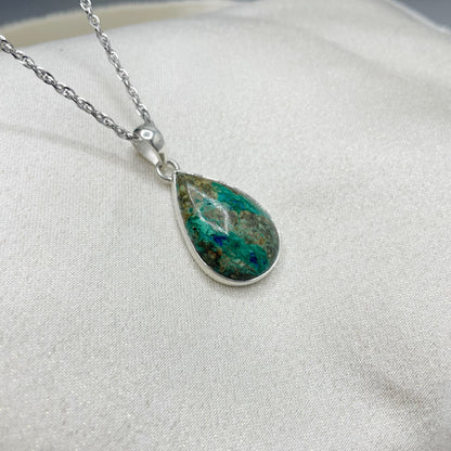 Ciondolo Malachite e Azzurrite - Argento 925