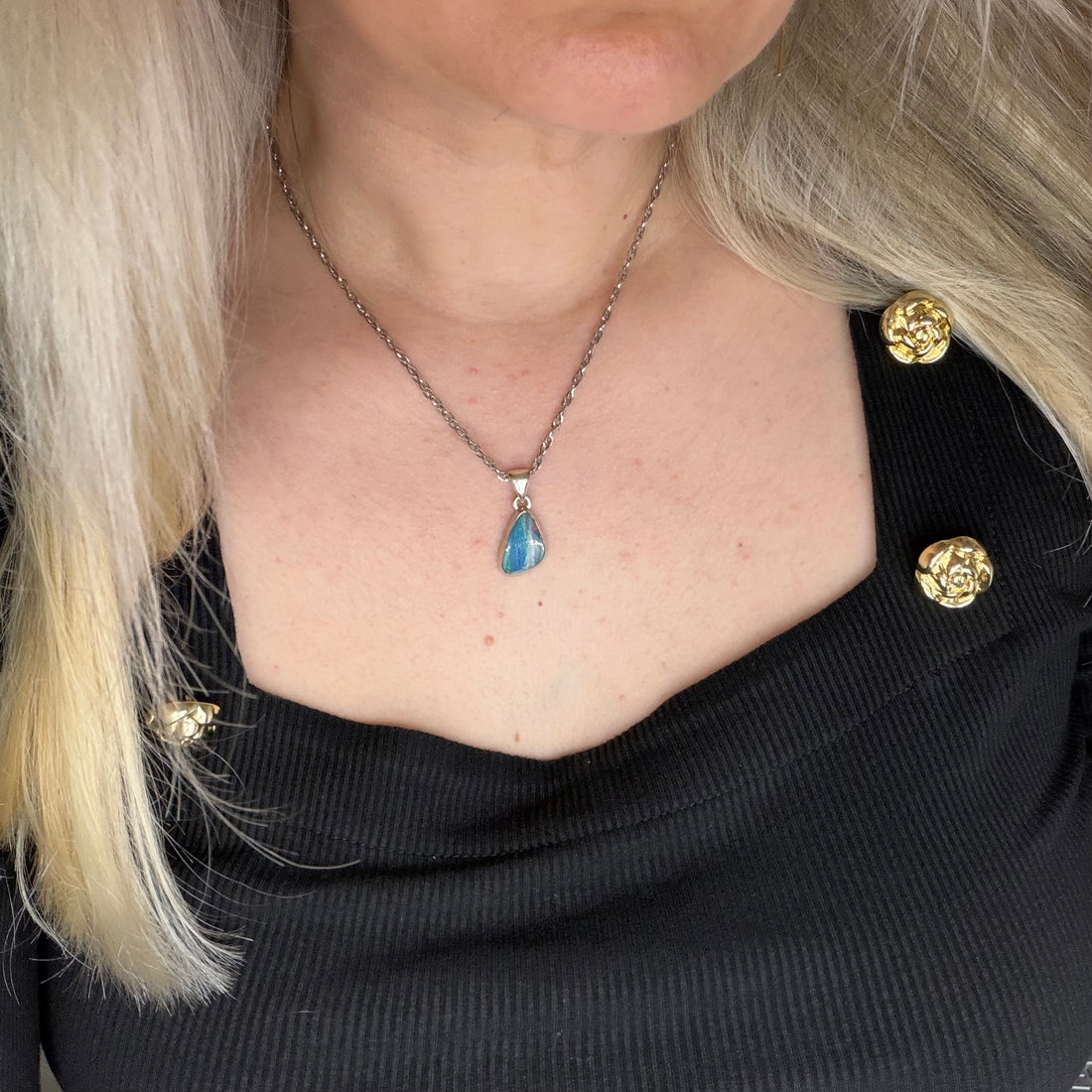 Ciondolo Opale Australiano e Argento 925