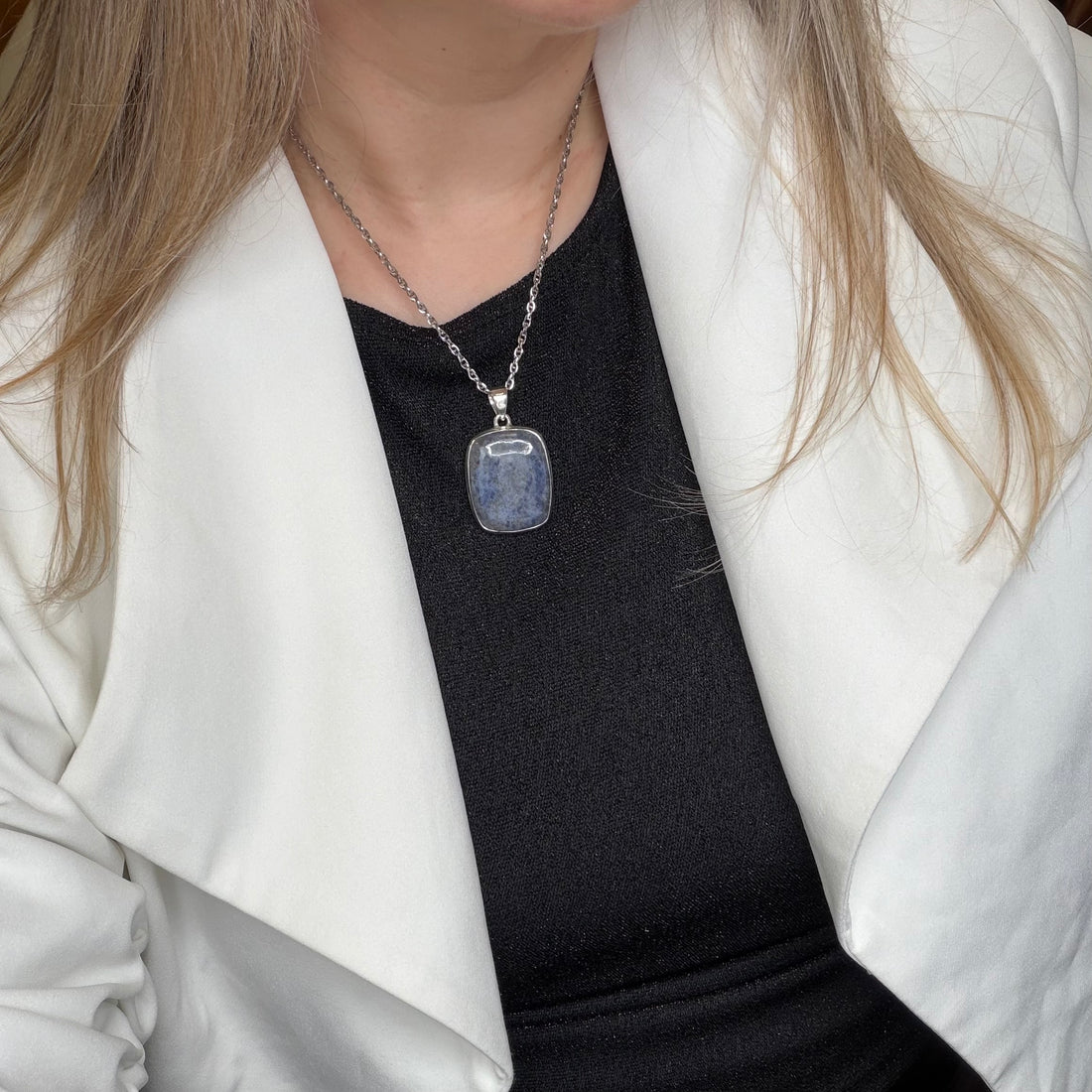 Ciondolo Rhodusite Argento 925 - Rettangolare