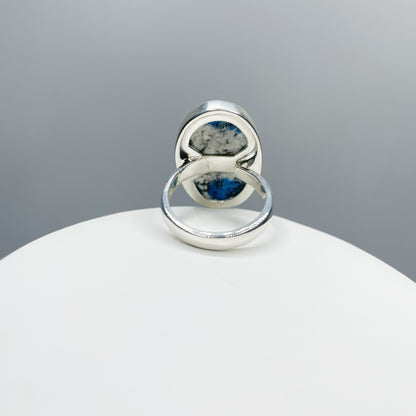 Anello Azzurrite in Granito (K2) e Argento 925