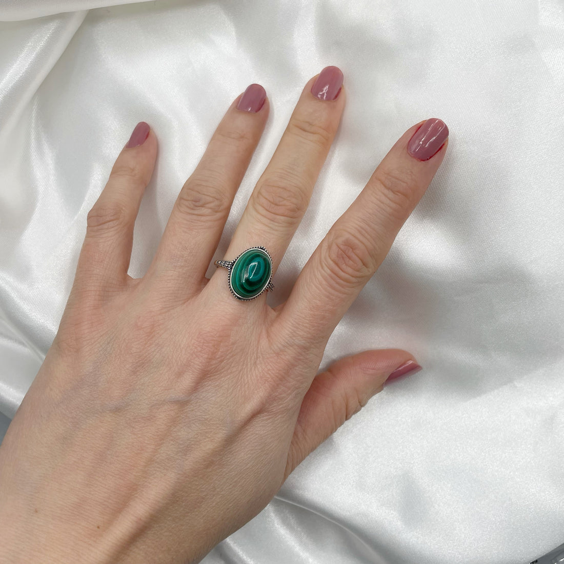 Anello Malachite - Argento 925