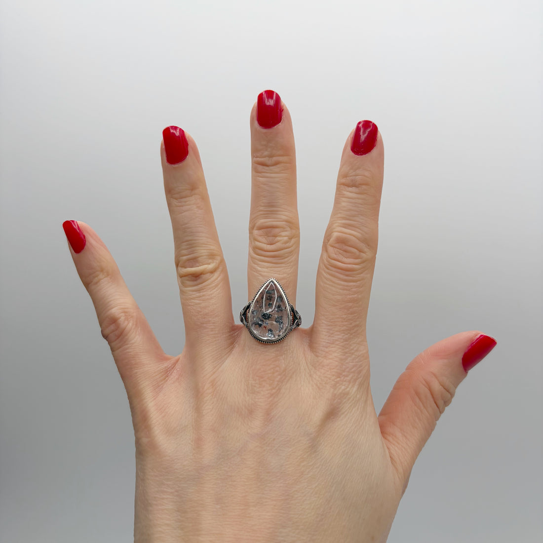 Anello Super 7 e Argento 925 - a goccia