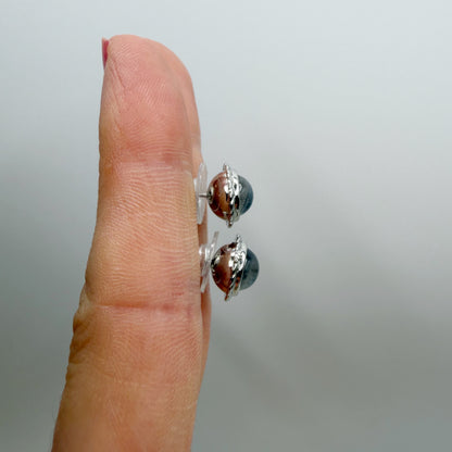 Orecchini a Lobo Labradorite Argento 925