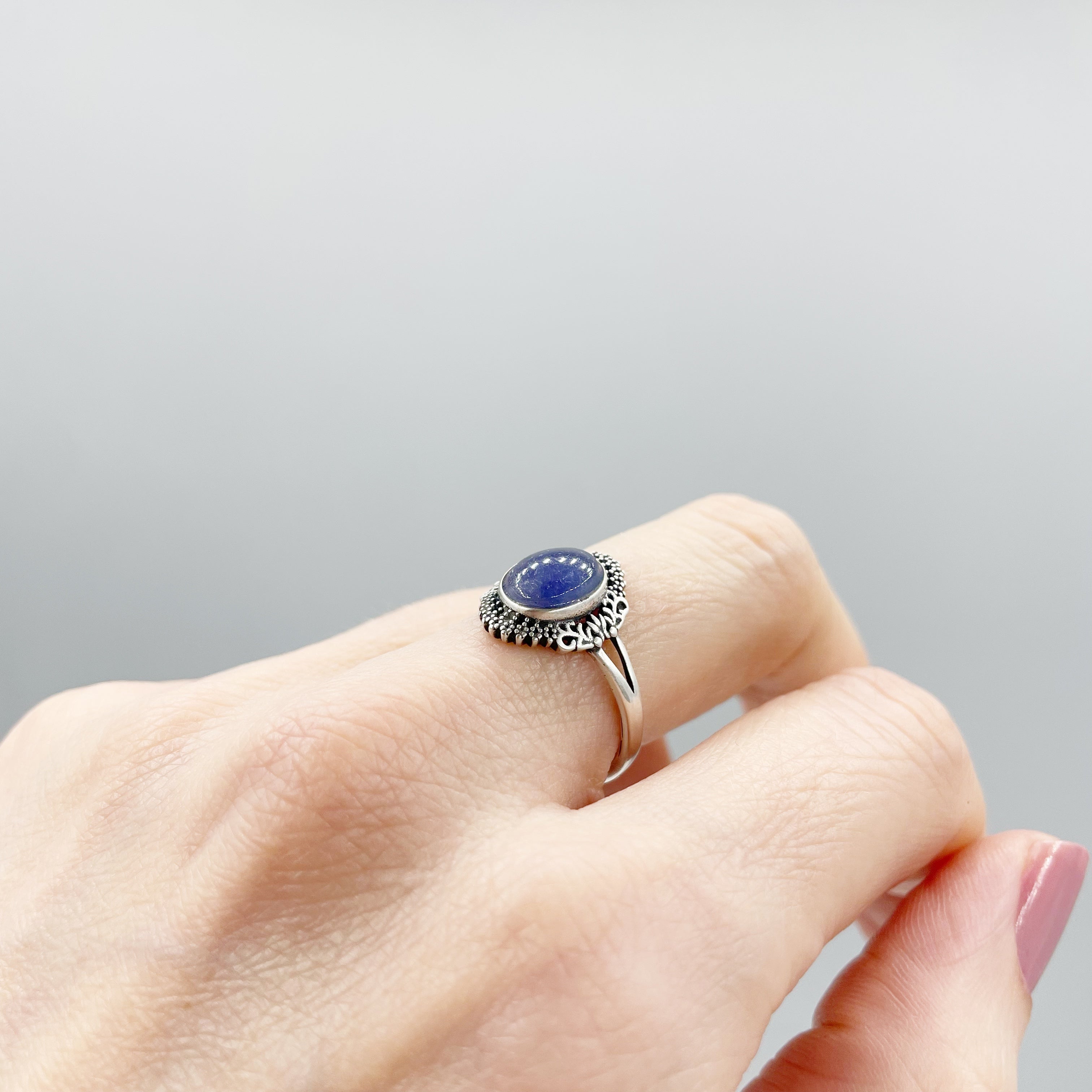 Anello Tanzanite e Argento 925 - Vintage