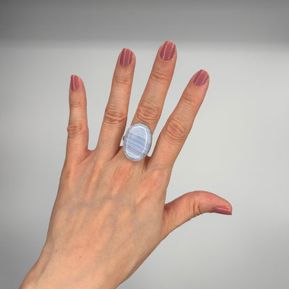 Anello Calcedonio e Argento 925