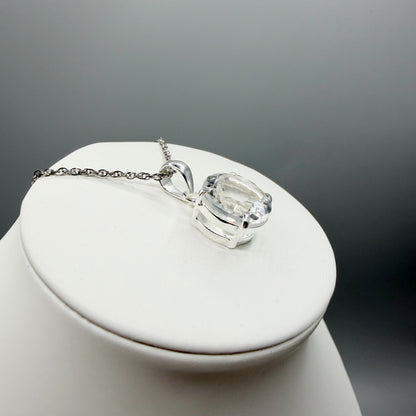 Ciondolo Cristallo di Rocca e Argento 925 - Tondo