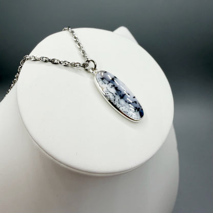 Ciondolo Opale Dendritico e Argento 925 - Ovale- DA PUBBLICARE