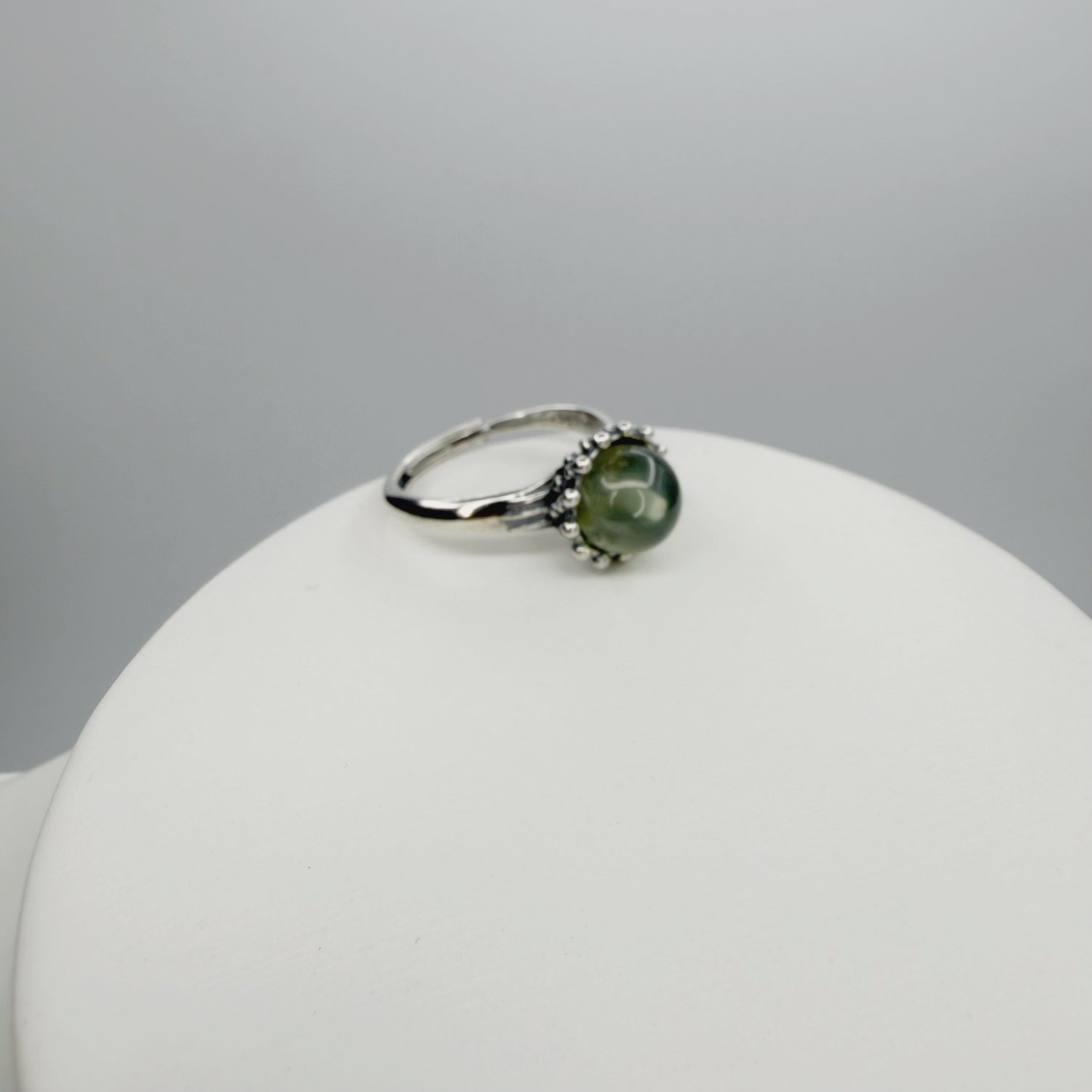 Anello Sfera Prehnite - Argento 925