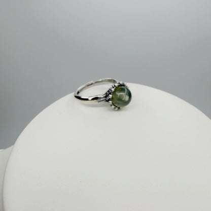 Anello Sfera Prehnite - Argento 925