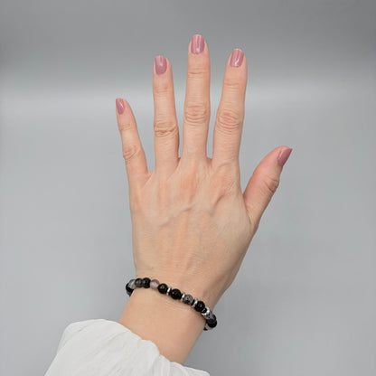 Bracciale Nodo Protettivo | Occhio di Shiva, Quarzo Tormalinato, Ossidiana, Ematite - LIMITED EDITION