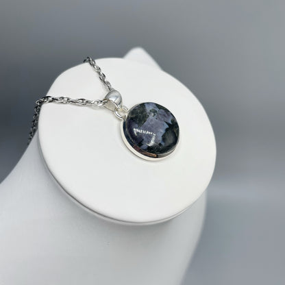Ciondolo Merlinite Mistica e Argento 925 - Tondo