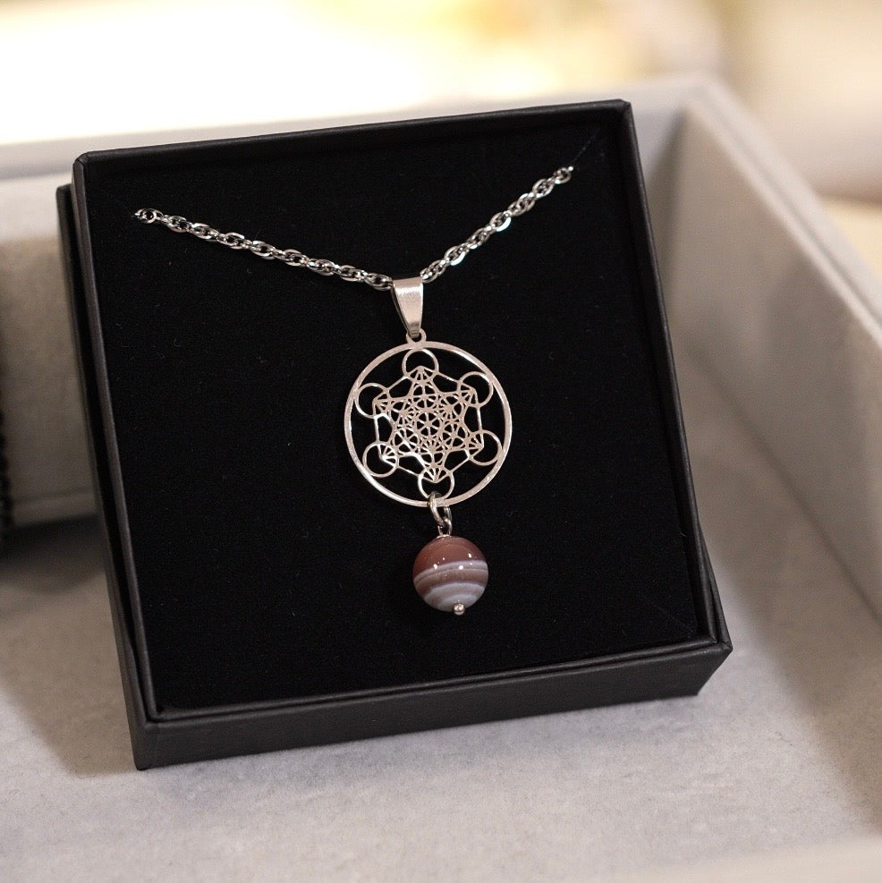 Collana Occhio di Shiva e Cubo di Metatron