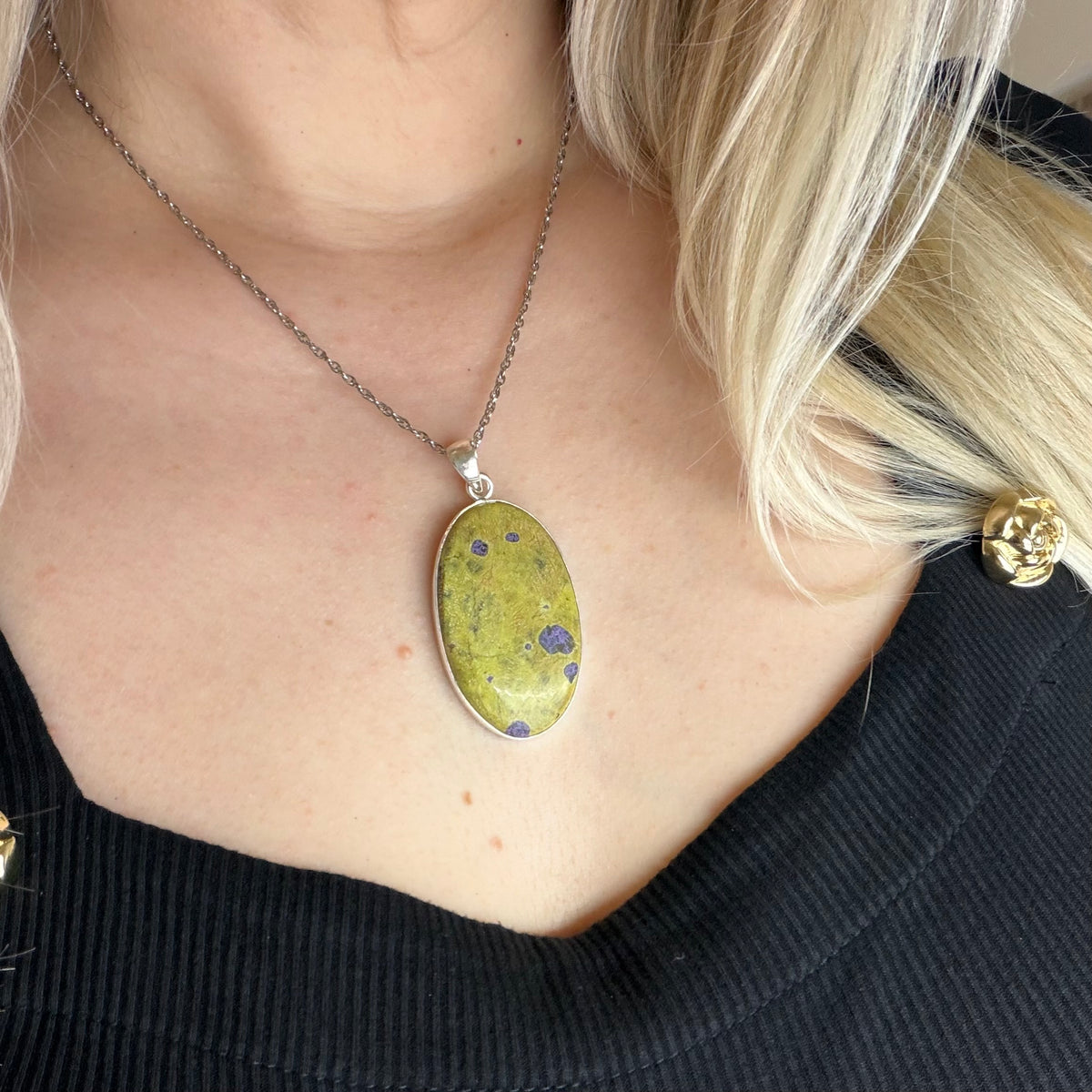 Ciondolo Atlantisite Argento 925 - Ovale grande