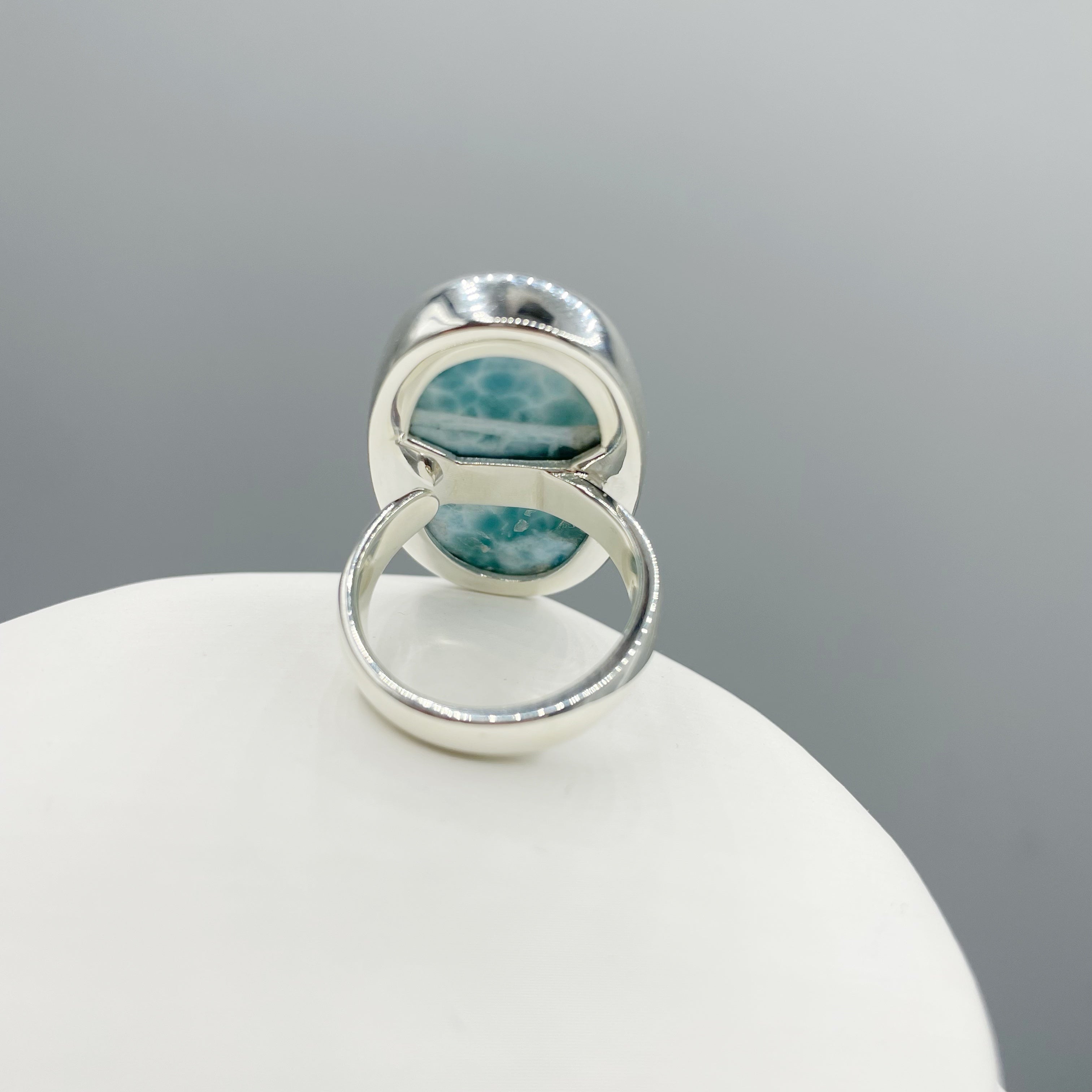 Anello Larimar Ovale - Argento 925