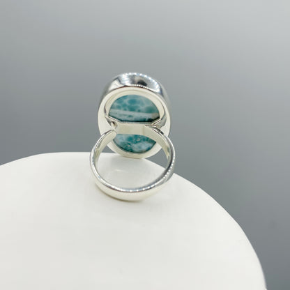 Anello Larimar Ovale - Argento 925