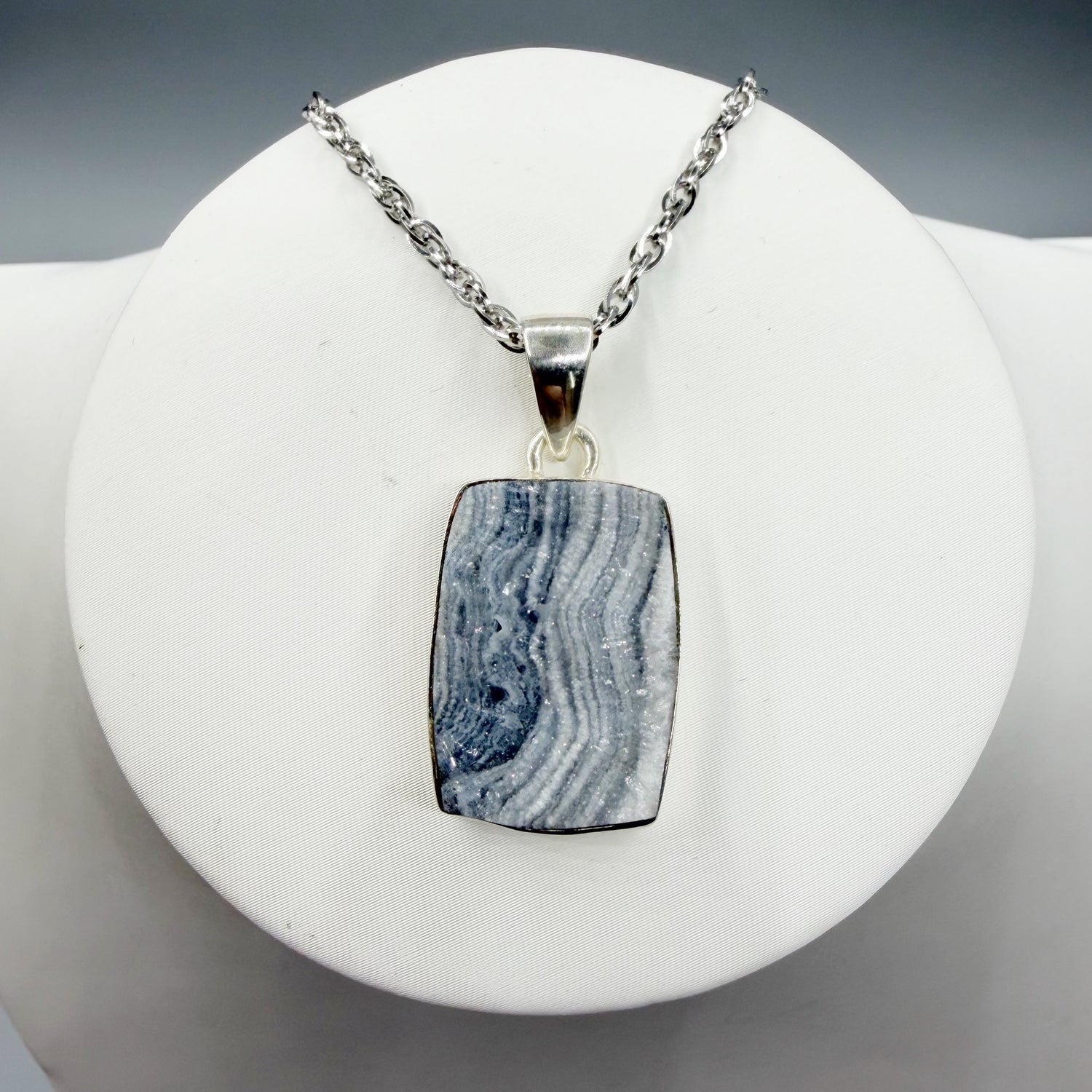 Ciondolo Desert Druzy Argento 925 - Rettangolare