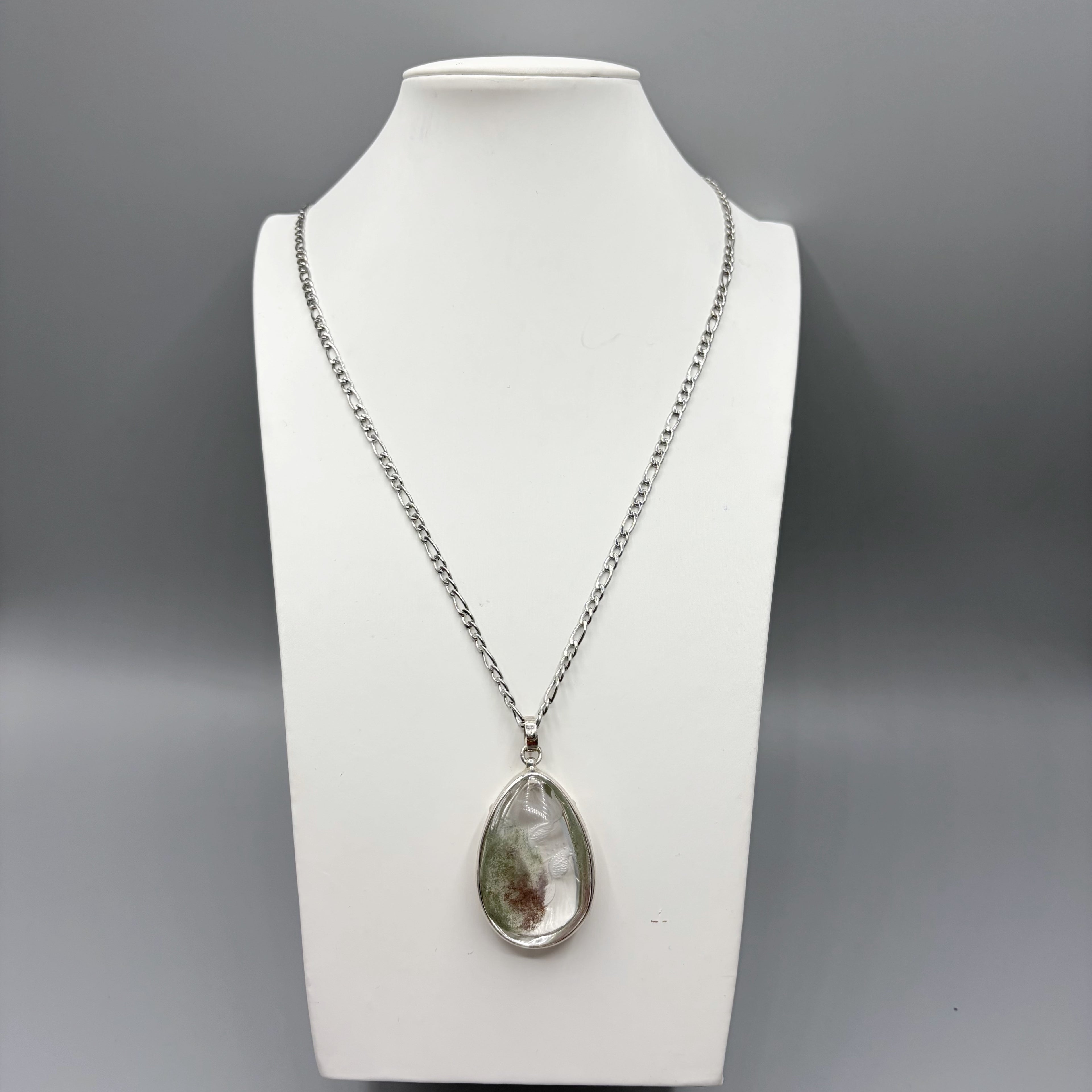 Ciondolo Lodolite intarsiato a Mano - Argento 925