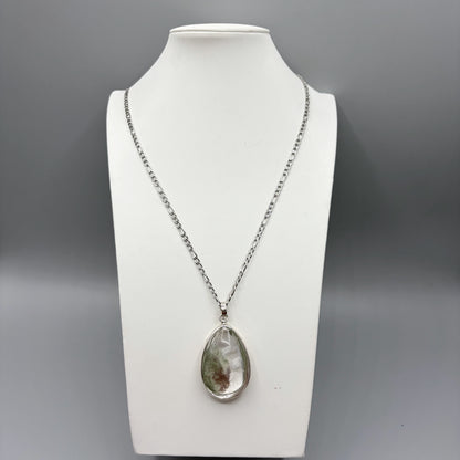 Ciondolo Lodolite intarsiato a Mano - Argento 925