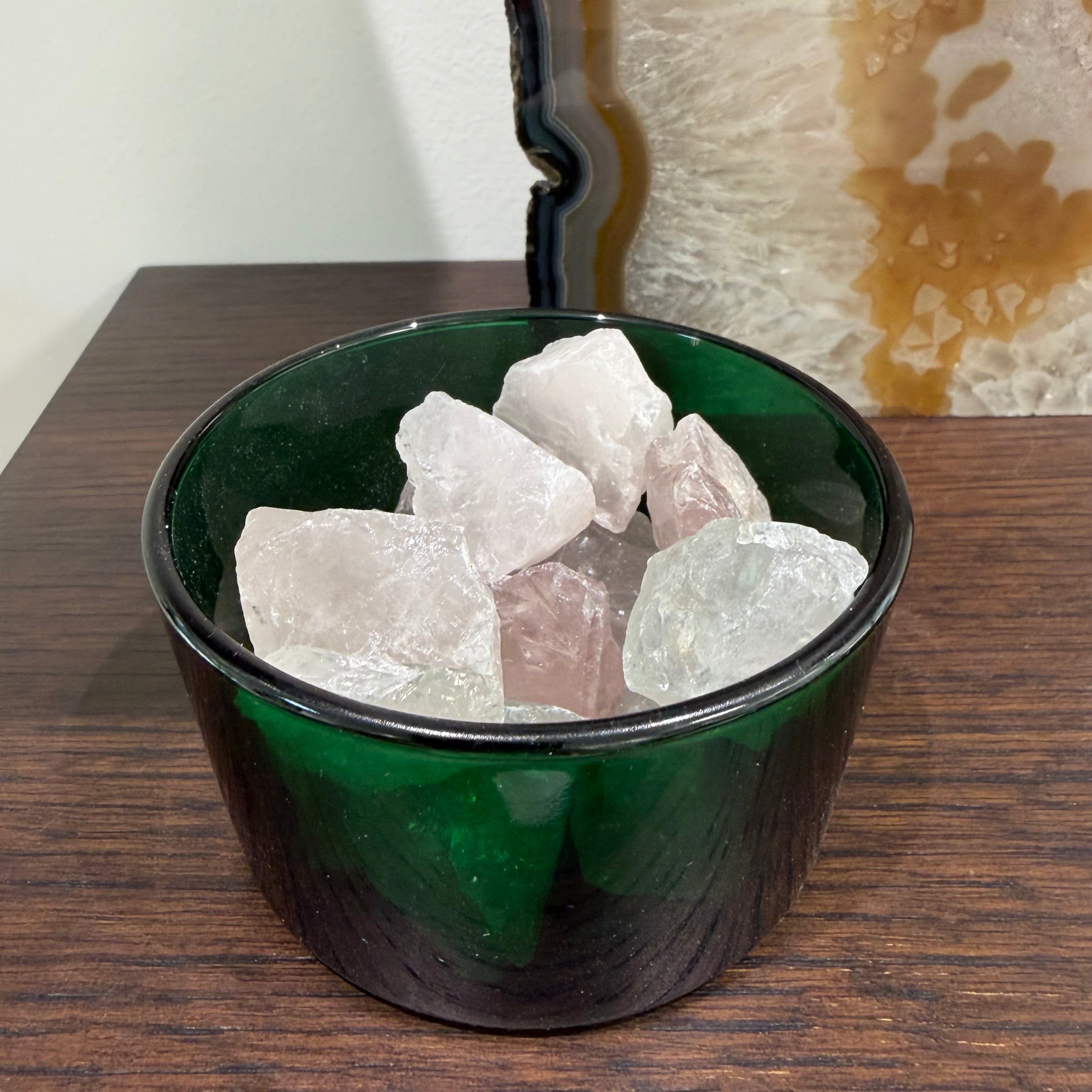 Diffusore con Pietre Naturali ed Essenza - Quarzo Rosa (Serenità e amore)