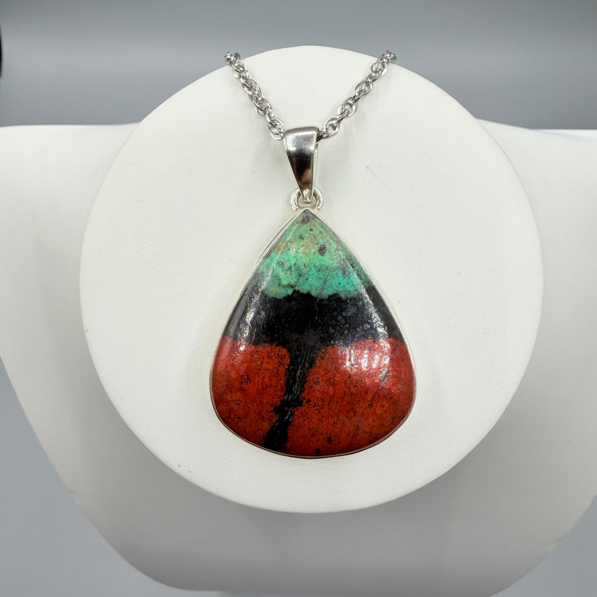 Ciondolo Cuprite e Argento 925 - Goccia grande