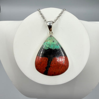 Ciondolo Cuprite e Argento 925 - Goccia grande