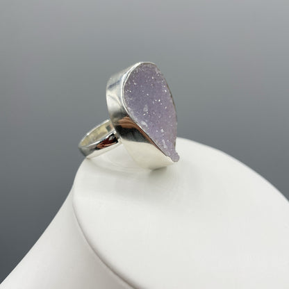 Anello Drusa di Quarzo Lavanda e Argento 925