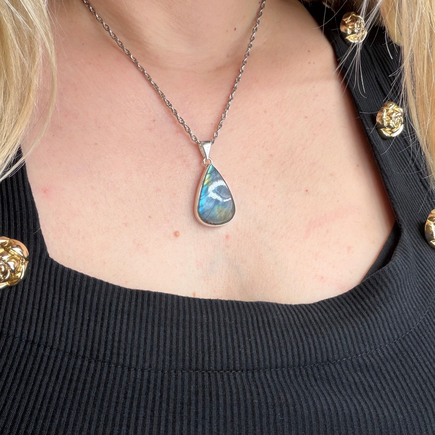 Ciondolo Labradorite Argento 925 - A Goccia