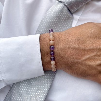 Bracciale Calm &amp; Joy - Ametista e Pietra di Luna