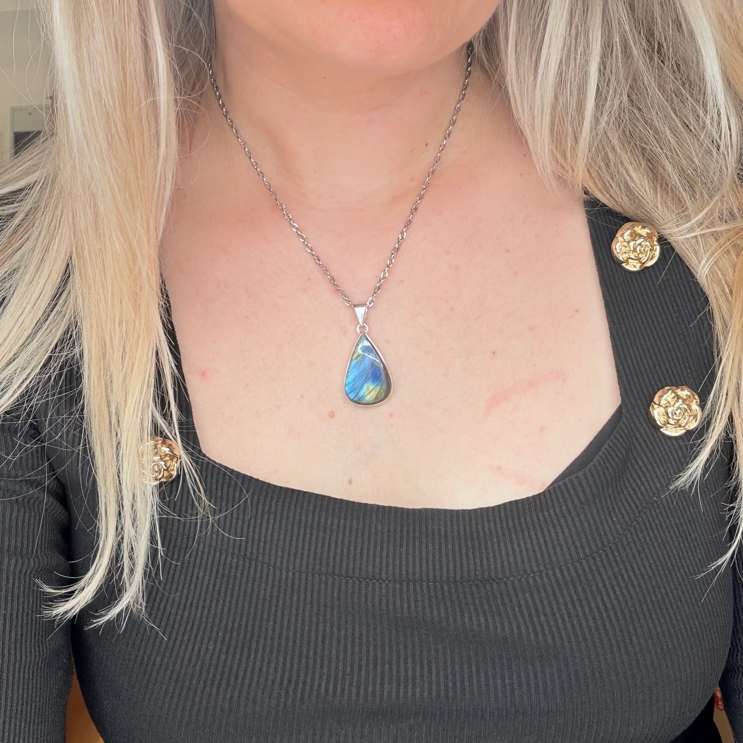 Ciondolo Labradorite Argento 925 - A Goccia