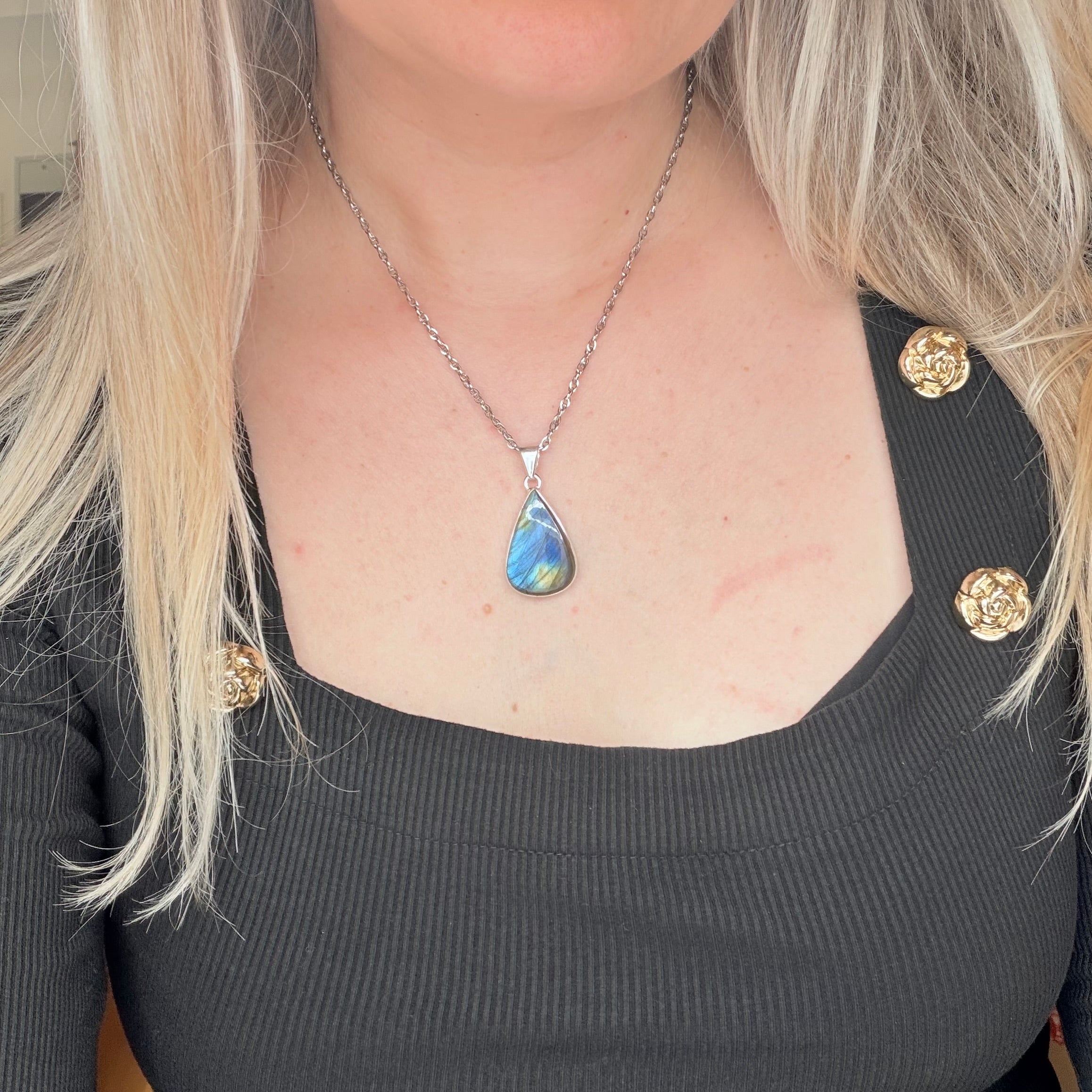 Ciondolo Labradorite Argento 925 - A Goccia
