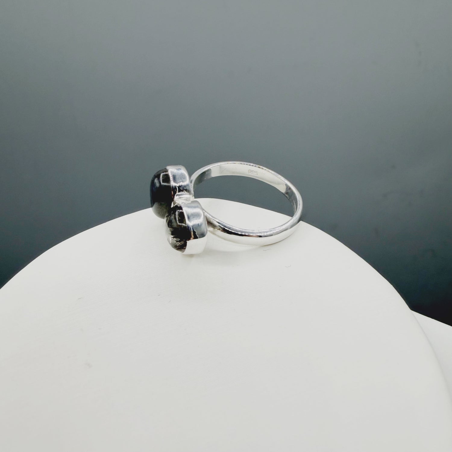 Anello Labradorite e Quarzo Tormalinato - Argento 925