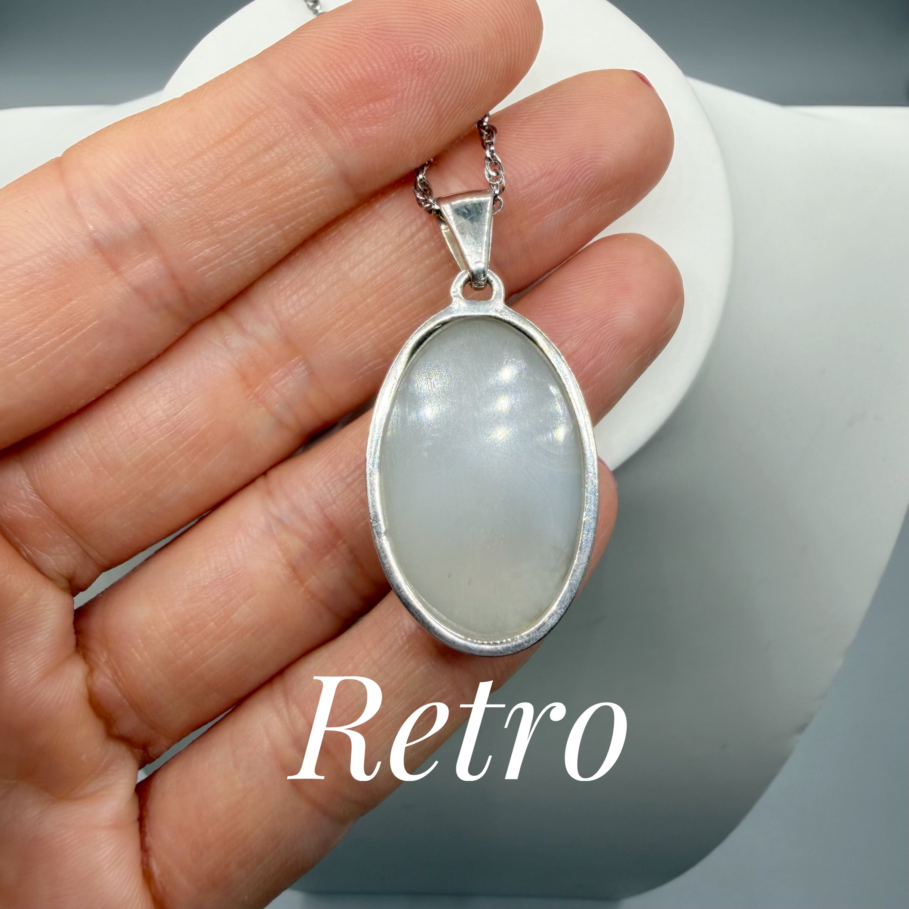 Ciondolo Drusa di Agata con Pirite Aura - Argento 925 - Ovale